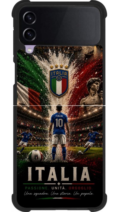 Samsung Galaxy Z Flip4 Case Hülle - Silikon schwarz Fussball Italien splash 2026