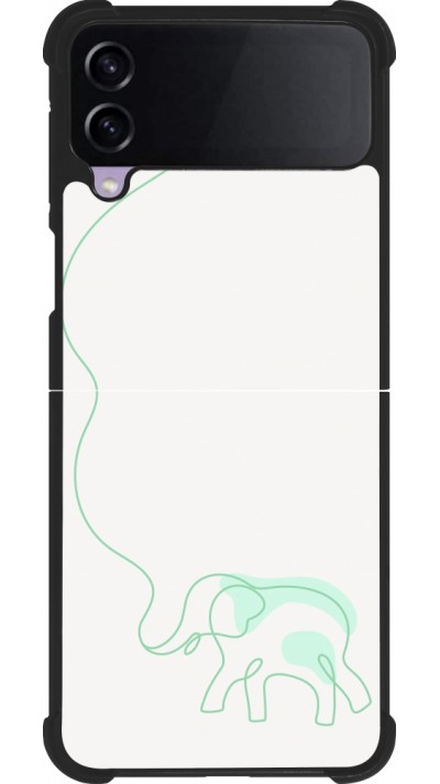 Coque Samsung Galaxy Z Flip4 - Silicone rigide noir Spring 23 baby elephant