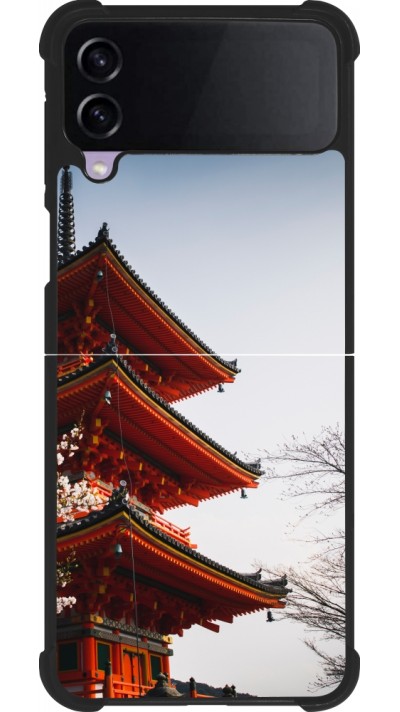 Coque Samsung Galaxy Z Flip4 - Silicone rigide noir Spring 23 Japan