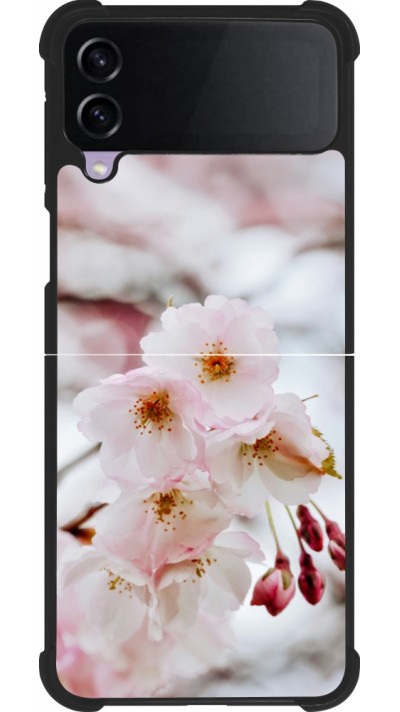 Samsung Galaxy Z Flip4 Case Hülle - Silikon schwarz Cherry tree Spring 2026