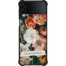 Samsung Galaxy Z Flip4 Case Hülle - Silikon schwarz Full Bloom Spring 2026