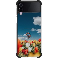 Samsung Galaxy Z Flip4 Case Hülle - Silikon schwarz Hot air balloon Spring 2026