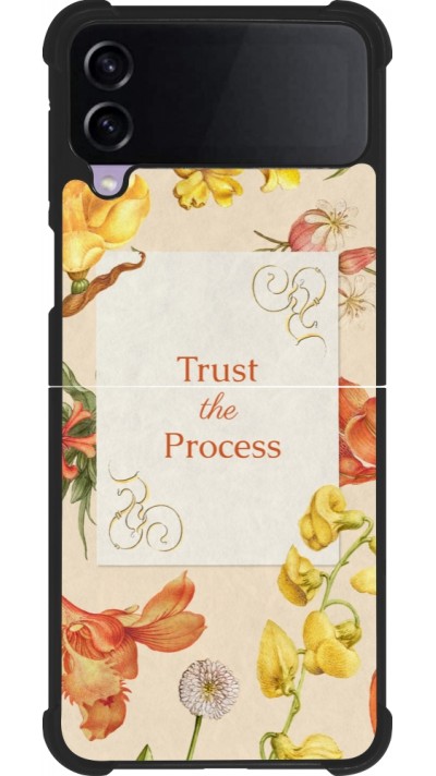 Samsung Galaxy Z Flip4 Case Hülle - Silikon schwarz Trust the process Spring 2026