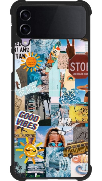 Coque Samsung Galaxy Z Flip4 - Silicone rigide noir Summer 2021 15