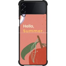 Samsung Galaxy Z Flip4 Case Hülle - Silikon schwarz Summer 2025 Hello summer