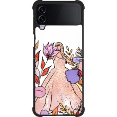 Coque Samsung Galaxy Z Flip4 - Silicone rigide noir Taylor Swift Sketch - White