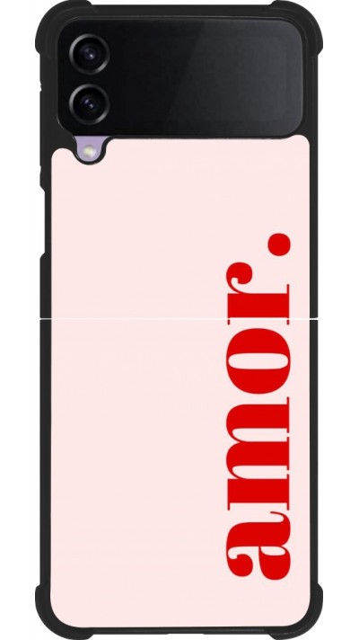 Samsung Galaxy Z Flip4 Case Hülle - Silikon schwarz Valentine 2024 amor