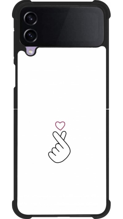 Samsung Galaxy Z Flip4 Case Hülle - Silikon schwarz Valentine 2024 heart by Millennials