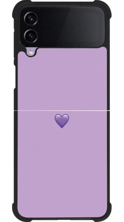 Samsung Galaxy Z Flip4 Case Hülle - Silikon schwarz Valentine 2023 purpule single heart