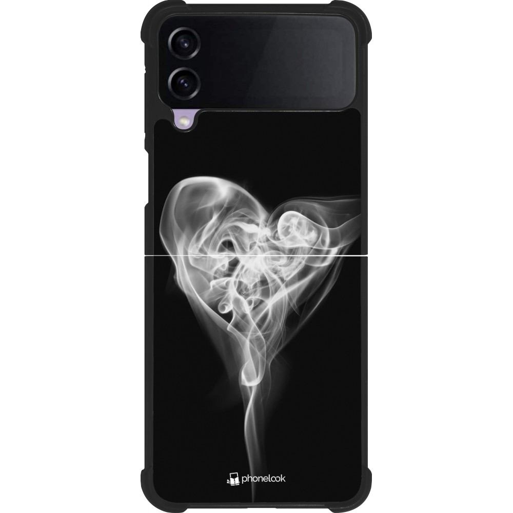 Samsung Galaxy Z Flip4 Case Hülle - Silikon schwarz Valentine 2022 Black Smoke