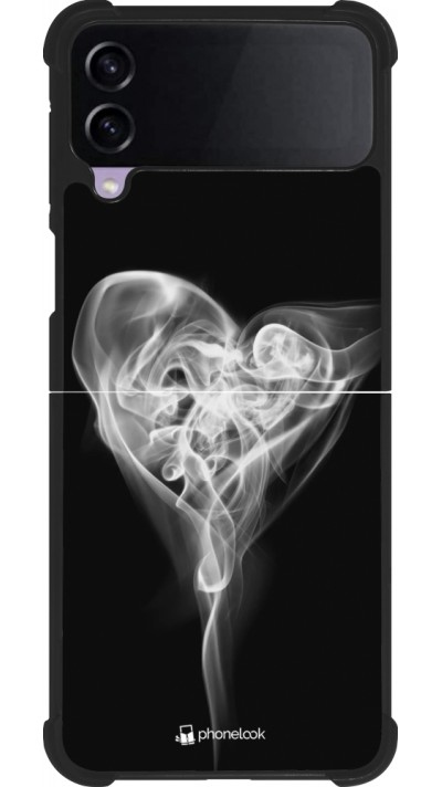 Samsung Galaxy Z Flip4 Case Hülle - Silikon schwarz Valentine 2022 Black Smoke
