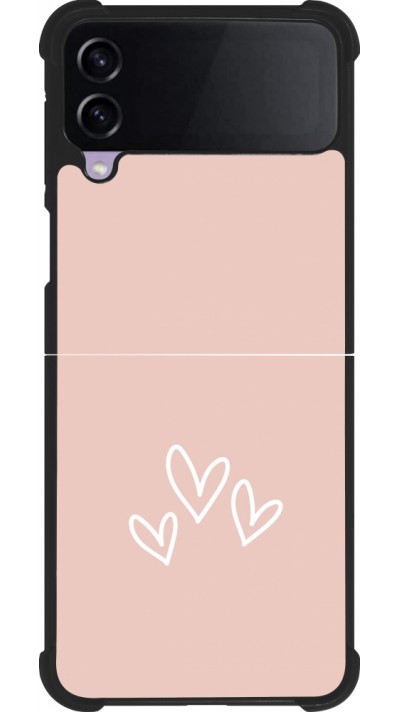 Samsung Galaxy Z Flip4 Case Hülle - Silikon schwarz Valentine 2023 three minimalist hearts