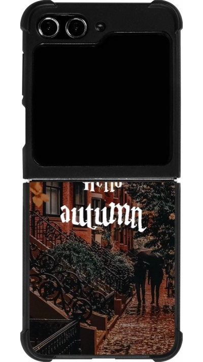 Samsung Galaxy Z Flip5 Case Hülle - Silikon schwarz Autumn 25 Hello autumn