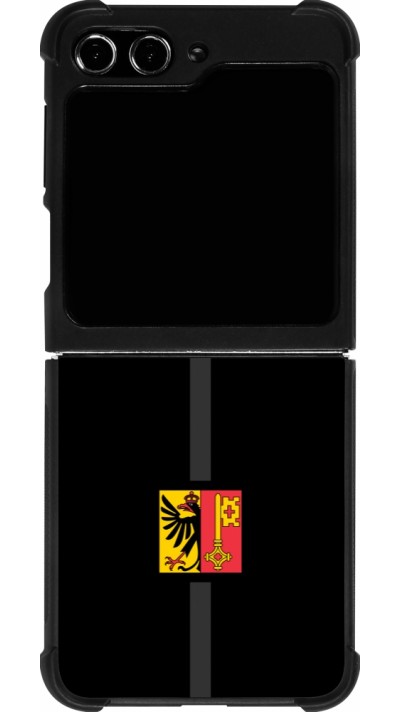 Coque Samsung Galaxy Z Flip5 - Silicone rigide noir Canton GE noir