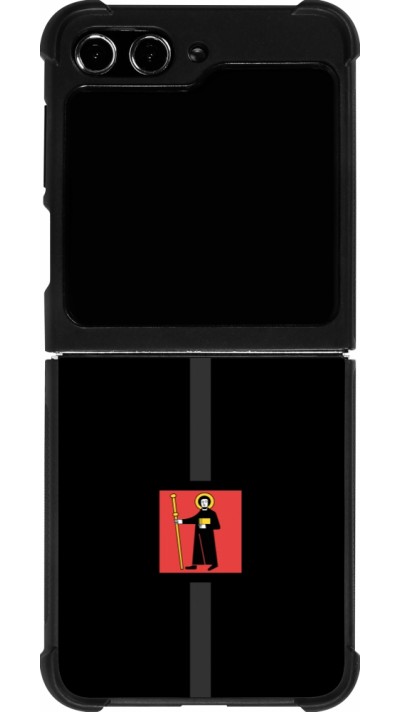 Coque Samsung Galaxy Z Flip5 - Silicone rigide noir Canton GL noir