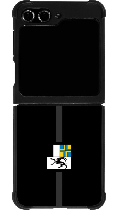 Coque Samsung Galaxy Z Flip5 - Silicone rigide noir Canton GR noir