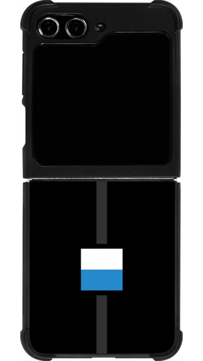 Coque Samsung Galaxy Z Flip5 - Silicone rigide noir Canton LU noir