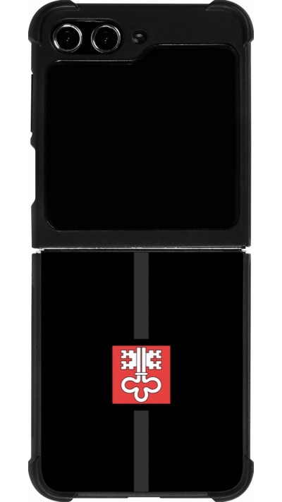 Coque Samsung Galaxy Z Flip5 - Silicone rigide noir Canton NW noir