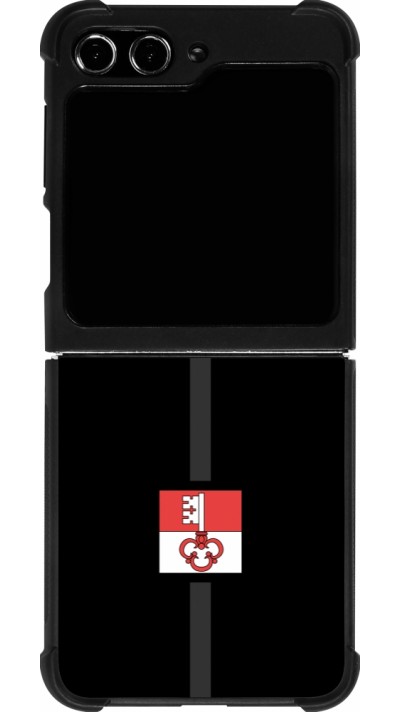 Coque Samsung Galaxy Z Flip5 - Silicone rigide noir Canton OW noir