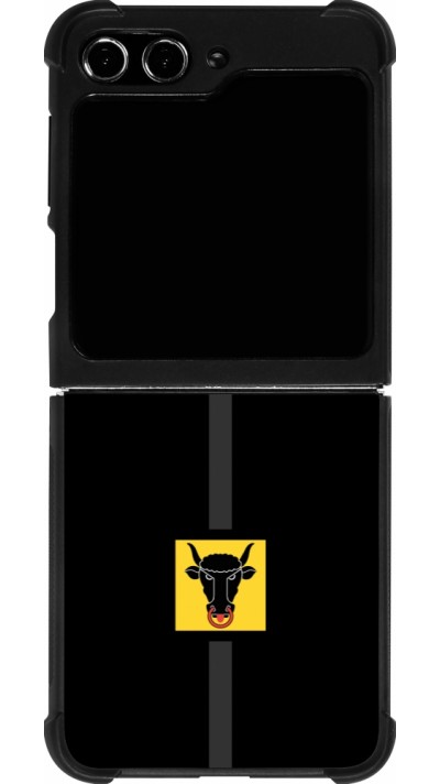 Coque Samsung Galaxy Z Flip5 - Silicone rigide noir Canton UR noir