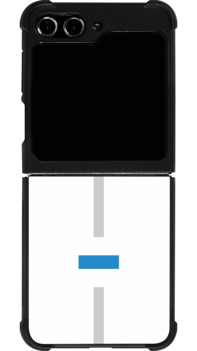 Coque Samsung Galaxy Z Flip5 - Silicone rigide noir Canton ZG blanc