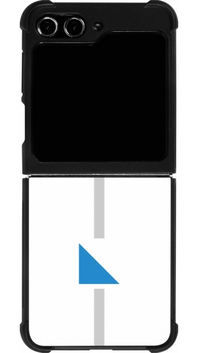 Coque Samsung Galaxy Z Flip5 - Silicone rigide noir Canton ZH blanc