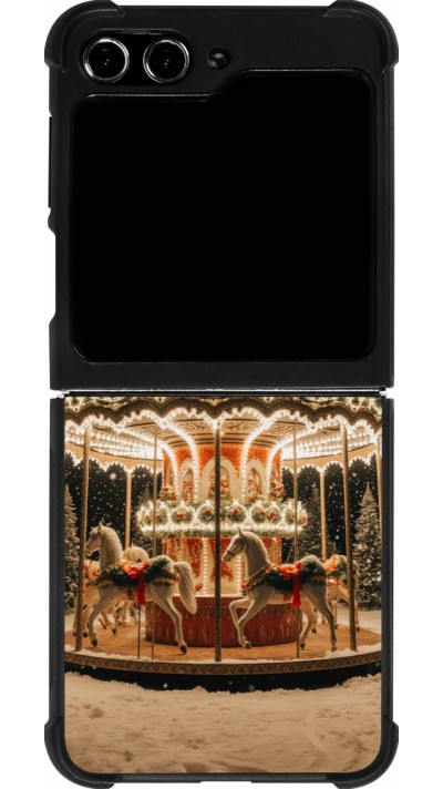 Samsung Galaxy Z Flip5 Case Hülle - Silikon schwarz Christmas 25 Carousel