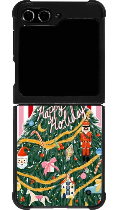 Samsung Galaxy Z Flip5 Case Hülle - Silikon schwarz Christmas 25 Happy Holiday