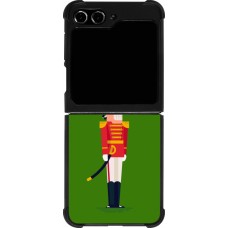 Coque Samsung Galaxy Z Flip5 - Silicone rigide noir Christmas 25 Nutcracker Green