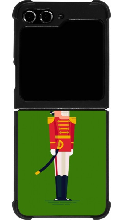 Samsung Galaxy Z Flip5 Case Hülle - Silikon schwarz Christmas 25 Nutcracker Green