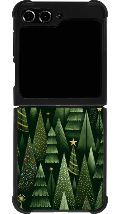Samsung Galaxy Z Flip5 Case Hülle - Silikon schwarz Christmas 25 Pattern Xmas Tree