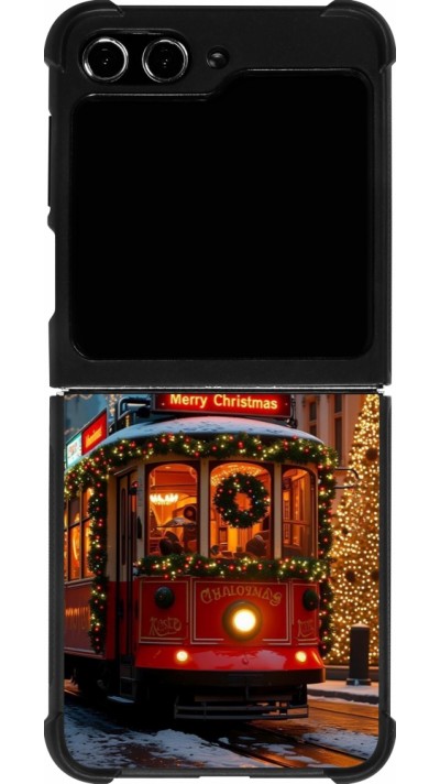 Samsung Galaxy Z Flip5 Case Hülle - Silikon schwarz Christmas 25 Xmas Train