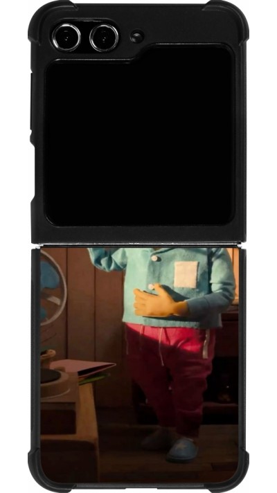 Coque Samsung Galaxy Z Flip5 - Silicone rigide noir Dancing frog DTMF