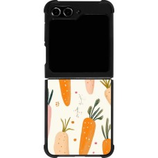 Samsung Galaxy Z Flip5 Case Hülle - Silikon schwarz Easter 2026 Illustration carrots