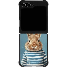 Samsung Galaxy Z Flip5 Case Hülle - Silikon schwarz Easter 2026 Rabbit navy