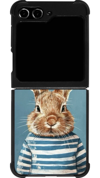 Samsung Galaxy Z Flip5 Case Hülle - Silikon schwarz Easter 2026 Rabbit navy