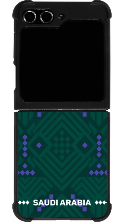 Samsung Galaxy Z Flip5 Case Hülle - Silikon schwarz Saudi Arabien 2026 personalisierbares Fussballtrikot