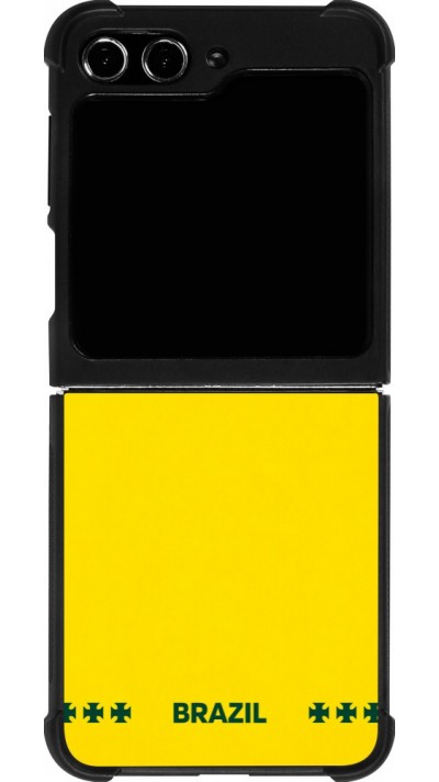 Samsung Galaxy Z Flip5 Case Hülle - Silikon schwarz Brasilien 2026 personalisierbares Fussballtrikot