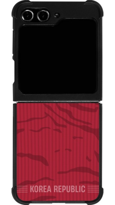 Samsung Galaxy Z Flip5 Case Hülle - Silikon schwarz Südkorea 2026 personalisierbares Fussballtrikot