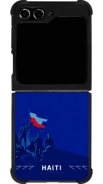Samsung Galaxy Z Flip5 Case Hülle - Silikon schwarz Haiti 2026 personalisierbares Fussballtrikot