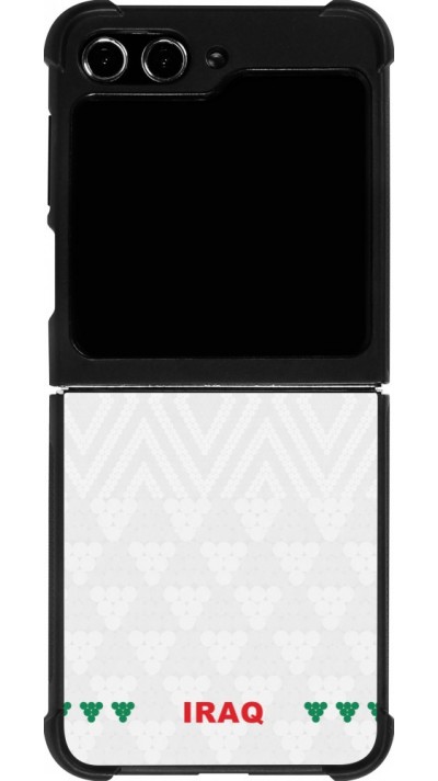 Samsung Galaxy Z Flip5 Case Hülle - Silikon schwarz Irak 2026 personalisierbares Fussballtrikot