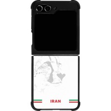 Samsung Galaxy Z Flip5 Case Hülle - Silikon schwarz Iran 2026 personalisierbares Fussballtrikot