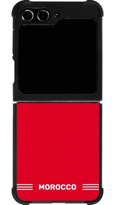 Samsung Galaxy Z Flip5 Case Hülle - Silikon schwarz Marokko 2026 personalisierbares Fussballtrikot