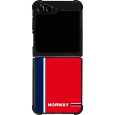 Samsung Galaxy Z Flip5 Case Hülle - Silikon schwarz Norwegen 2026 personalisierbares Fussballtrikot
