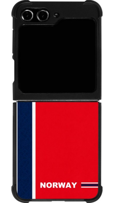 Samsung Galaxy Z Flip5 Case Hülle - Silikon schwarz Norwegen 2026 personalisierbares Fussballtrikot