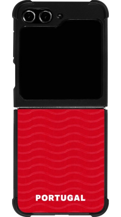 Samsung Galaxy Z Flip5 Case Hülle - Silikon schwarz Portugal 2026 personalisierbares Fussballtrikot