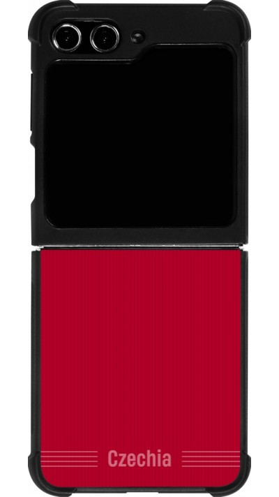 Samsung Galaxy Z Flip5 Case Hülle - Silikon schwarz Tschechische Republik 2026 personalisierbares Fussballtrikot