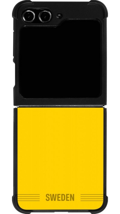 Samsung Galaxy Z Flip5 Case Hülle - Silikon schwarz Schweden 2026 personalisierbares Fussballtrikot