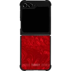 Samsung Galaxy Z Flip5 Case Hülle - Silikon schwarz Türkei 2026 personalisierbares Fussballtrikot