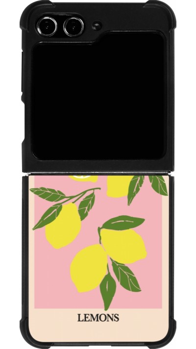 Samsung Galaxy Z Flip5 Case Hülle - Silikon schwarz Fruit market lemons 2026